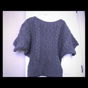 Express swoop sweater, gray. Small.